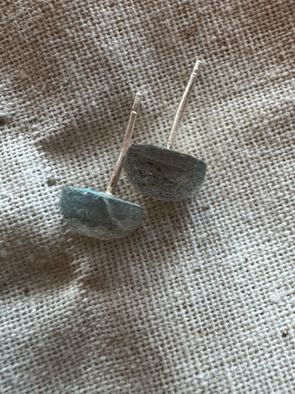 Faceted Labradorite studs - Picture 4 of 4